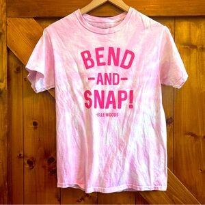 Legally Blonde Bend and Snap Elle Woods Pink Tie Dye T-shirt Small